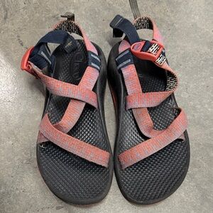 Chaco Navy and Coral Sandals